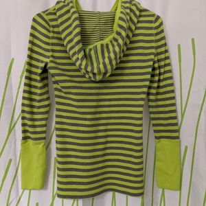Calvin Klein medium lime green gray hooded thermal